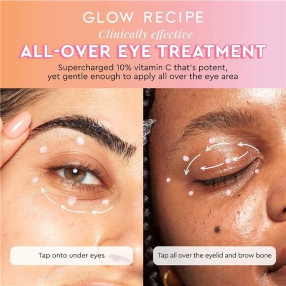Glow Recipe Guava Vitamin C Brightening Eye Gel - Niacinamide, Peptides & Green - Picture 5 of 7